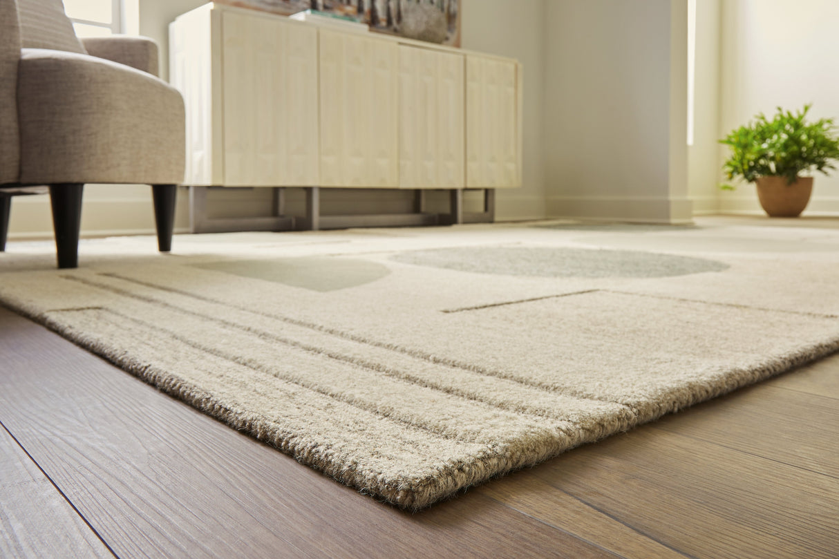 Dallane Linen/Blue/Green 8' x 10' Rug by ASHLEY FURNITURE at Eve Furniture