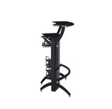 Dallas Smoked/Black 3-Bottle Wine Rack Bar Unit