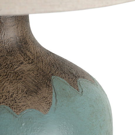 Dallas Blue/Tan Table Lamp by Crestview at Eve Furniture