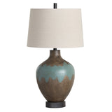 Dallas Blue/Tan Table Lamp by Crestview at Eve Furniture