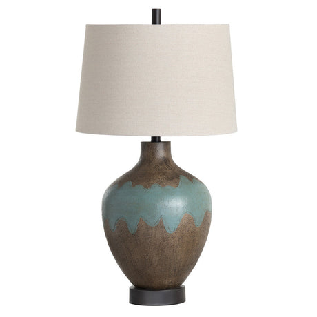 Dallas Blue/Tan Table Lamp by Crestview at Eve Furniture