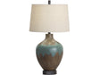 Dallas Blue/Tan Table Lamp by Crestview at Eve Furniture