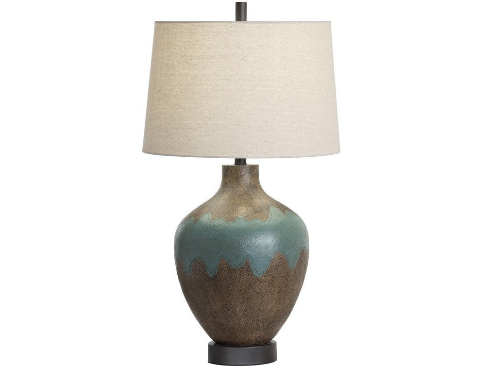 Dallas Blue/Tan Table Lamp by Crestview at Eve Furniture