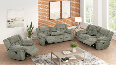 Dallas Sage 3-Piece Manual Reclining Set by Happy Homes at Eve Furniture