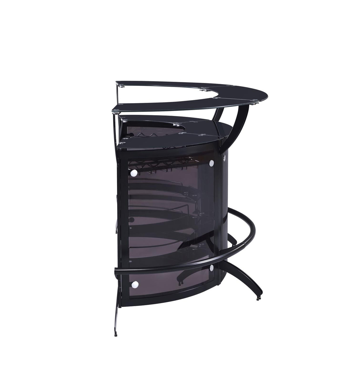 Dallas Smoke/Black Curved Bar Unit