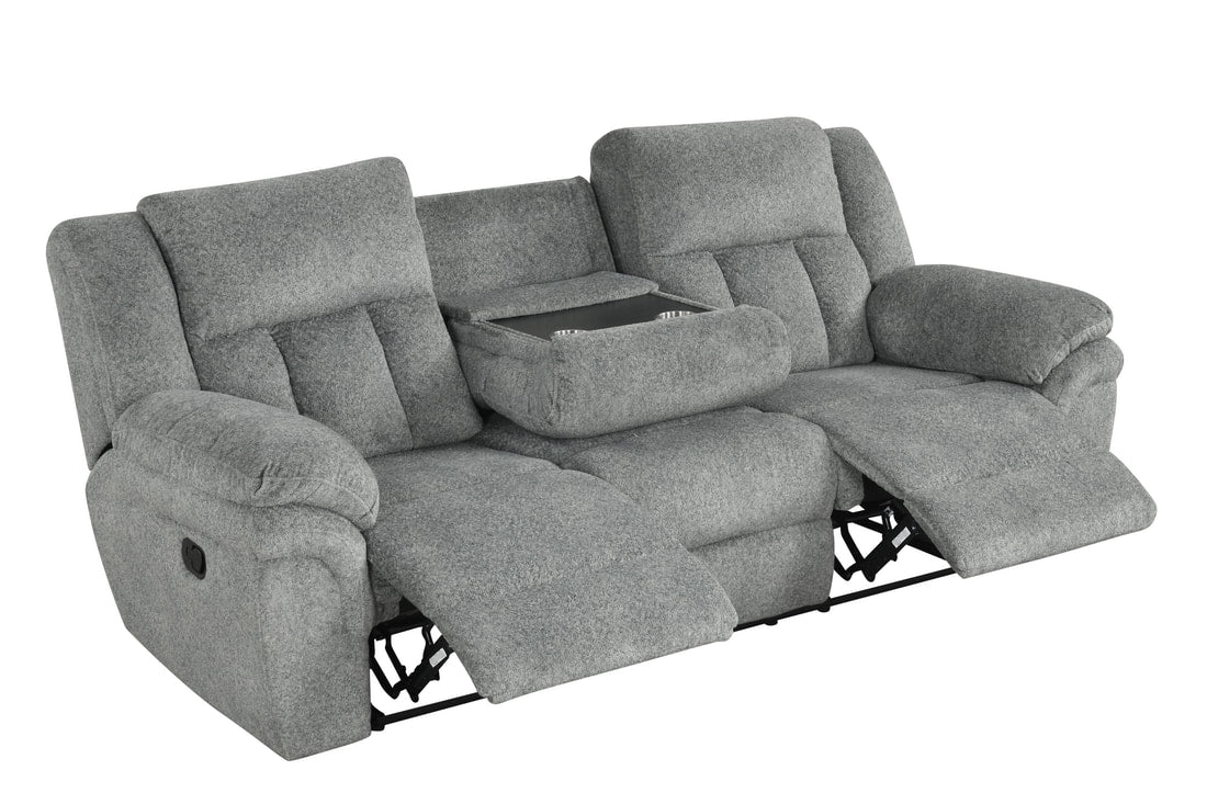 Dallas Gray 3-Piece Manual Reclining Set by Happy Homes at Eve Furniture