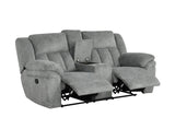 Dallas Gray 3-Piece Manual Reclining Set by Happy Homes at Eve Furniture