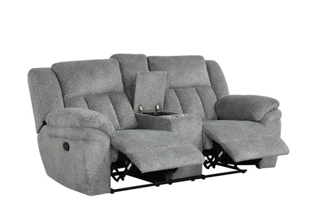 Dallas Gray 3-Piece Manual Reclining Set by Happy Homes at Eve Furniture