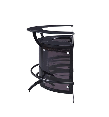 Dallas Smoke/Black Curved Bar Unit by Coaster at Eve Furniture