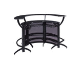 Dallas Smoke/Black Curved Bar Unit by Coaster at Eve Furniture