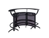 Dallas Smoke/Black Curved Bar Unit by Coaster at Eve Furniture
