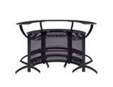 Dallas Smoke/Black Curved Bar Unit by Coaster at Eve Furniture