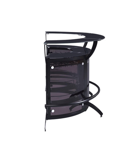 Dallas Smoke/Black Curved Bar Unit by Coaster at Eve Furniture