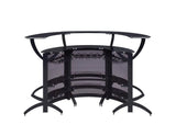 Dallas Smoked/Black 3-Bottle Wine Rack Bar Unit by Coaster at Eve Furniture