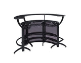 Dallas Smoked/Black 3-Bottle Wine Rack Bar Unit by Coaster at Eve Furniture