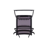 Dallas Smoked/Black 3-Bottle Wine Rack Bar Unit by Coaster at Eve Furniture
