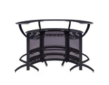 Dallas Smoked/Black 3-Bottle Wine Rack Bar Unit by Coaster at Eve Furniture
