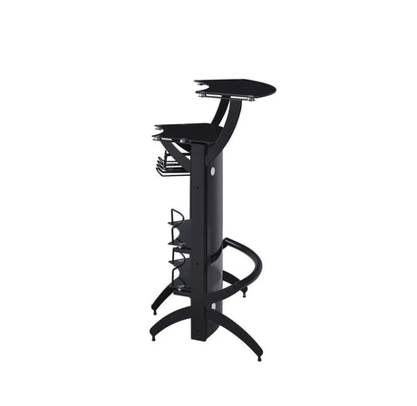 Dallas Smoked/Black 3-Bottle Wine Rack Bar Unit by Coaster at Eve Furniture
