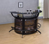 Dallas Smoked/Black 3-Bottle Wine Rack Bar Unit by Coaster at Eve Furniture