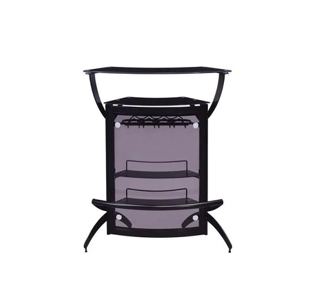 Dallas Smoked/Black 3-Bottle Wine Rack Bar Unit by Coaster at Eve Furniture