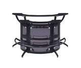 Dallas Smoked/Black 3-Bottle Wine Rack Bar Unit by Coaster at Eve Furniture