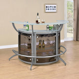 Dallas Smoked/Silver Bar Unit by Coaster at Eve Furniture