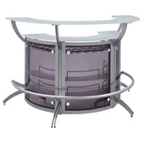 Dallas Smoked/Silver Bar Unit by Coaster at Eve Furniture