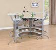 Dallas Smoked/Silver Bar Unit by Coaster at Eve Furniture