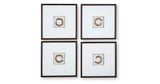 Dallbourne White/Gold Finish Wall Art (Set of 4) by Ashley at Eve Furniture