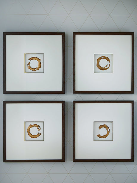 Dallbourne White/Gold Finish Wall Art (Set of 4) by Ashley at Eve Furniture