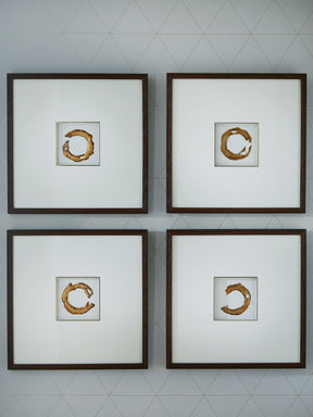 Dallbourne White/Gold Finish Wall Art (Set of 4) by ASHLEY FURNITURE at Eve Furniture