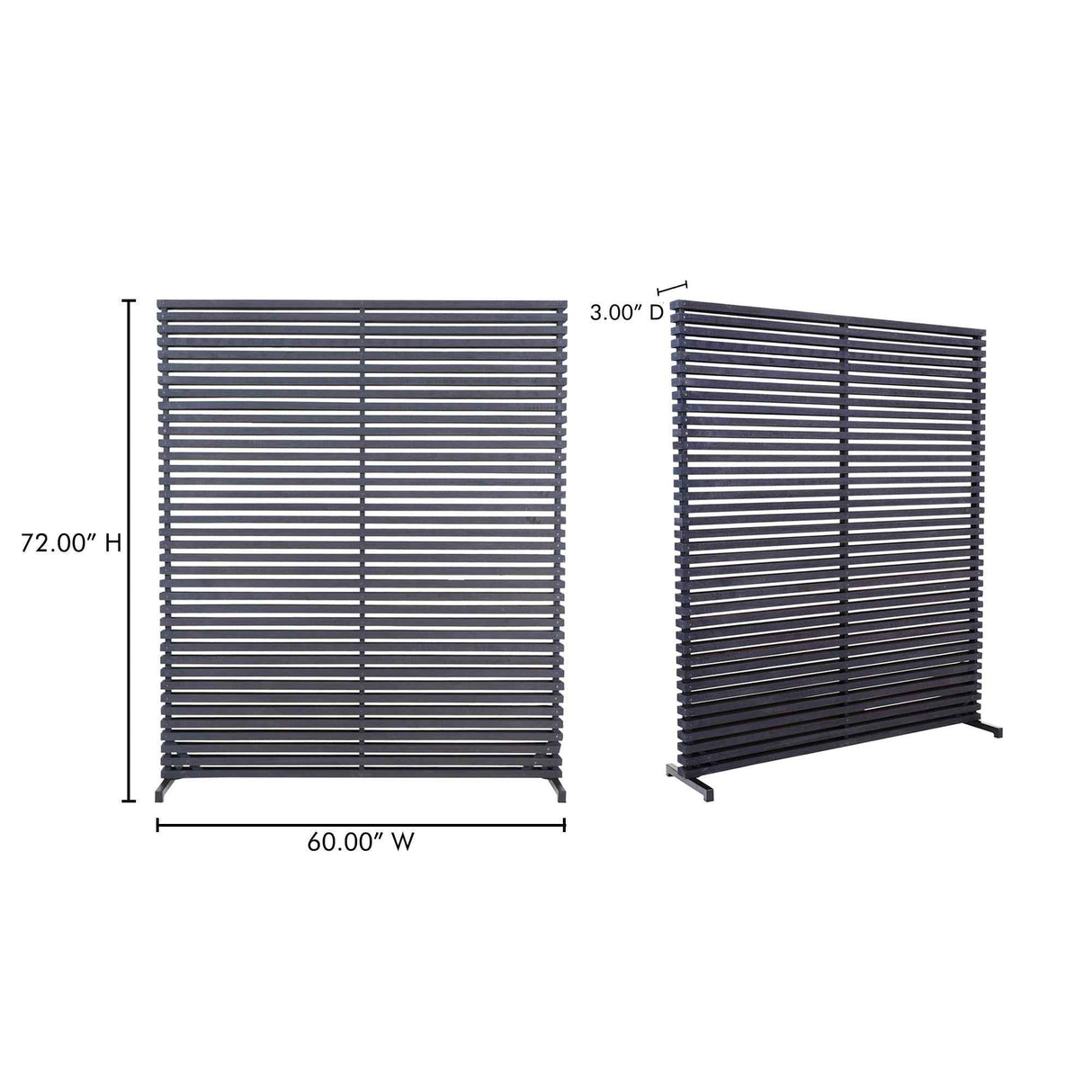 Dallin Black Screen by Moe's Home at Eve Furniture