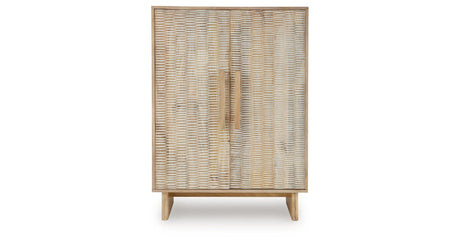 Dallinbury Natural/White Wash Accent Cabinet by Ashley at Eve Furniture