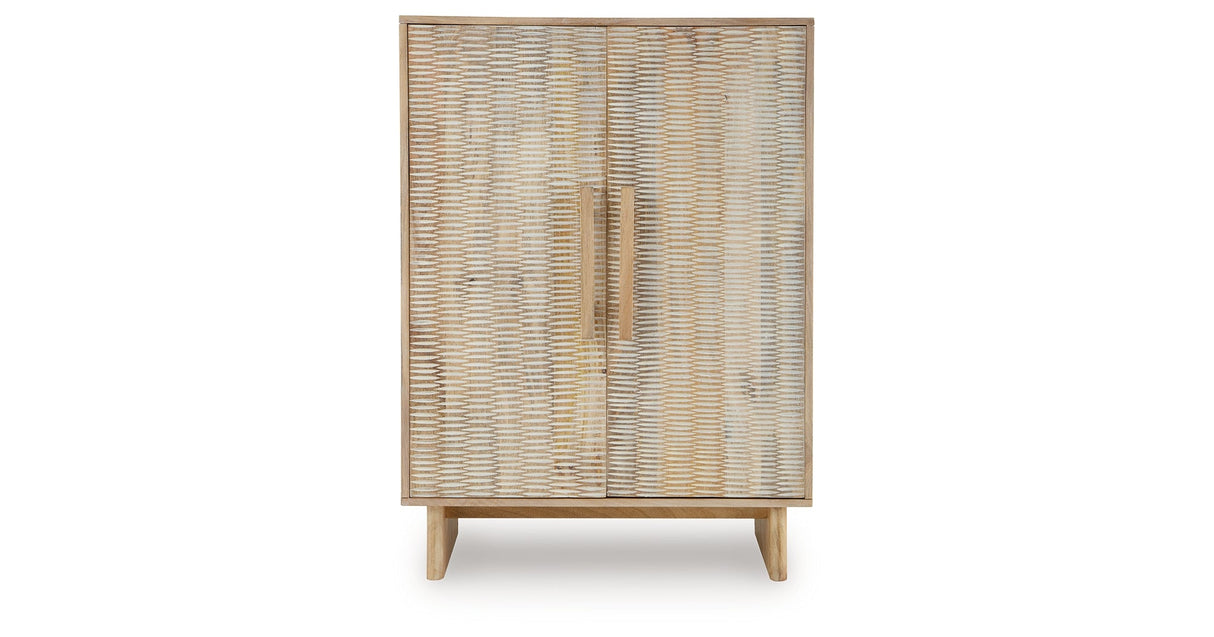 Dallinbury Natural/White Wash Accent Cabinet by ASHLEY FURNITURE at Eve Furniture