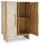 Dallinbury Natural/White Wash Accent Cabinet by ASHLEY FURNITURE at Eve Furniture