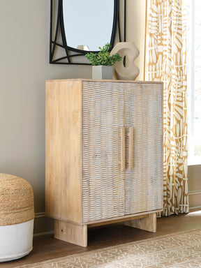 Dallinbury Natural/White Wash Accent Cabinet by ASHLEY FURNITURE at Eve Furniture