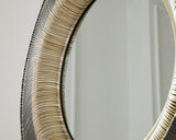 Dallmen Black/Gold Finish Accent Mirror by Ashley at Eve Furniture