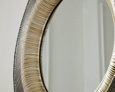Dallmen Black/Gold Finish Accent Mirror by Ashley at Eve Furniture