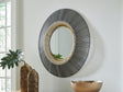 Dallmen Black/Gold Finish Accent Mirror by Ashley at Eve Furniture