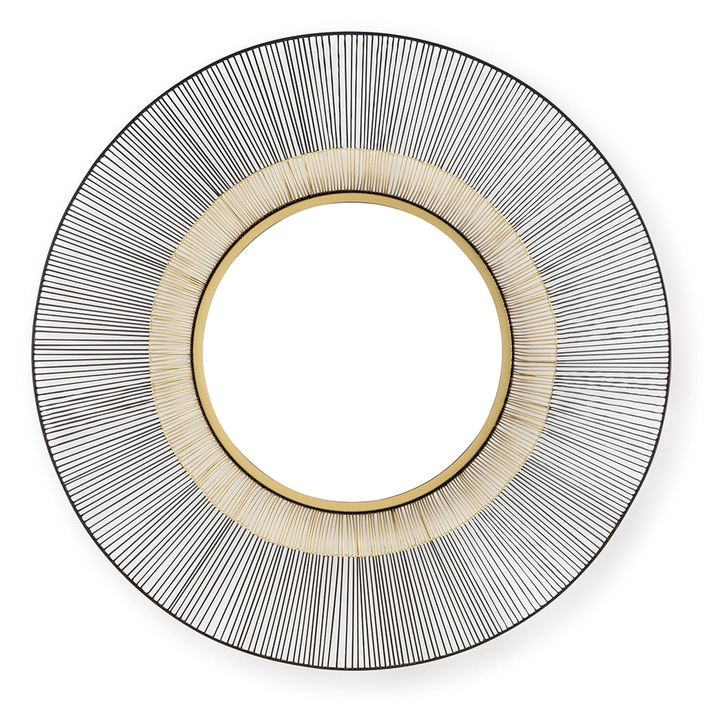 Dallmen Black/Gold Finish Accent Mirror by ASHLEY FURNITURE at Eve Furniture