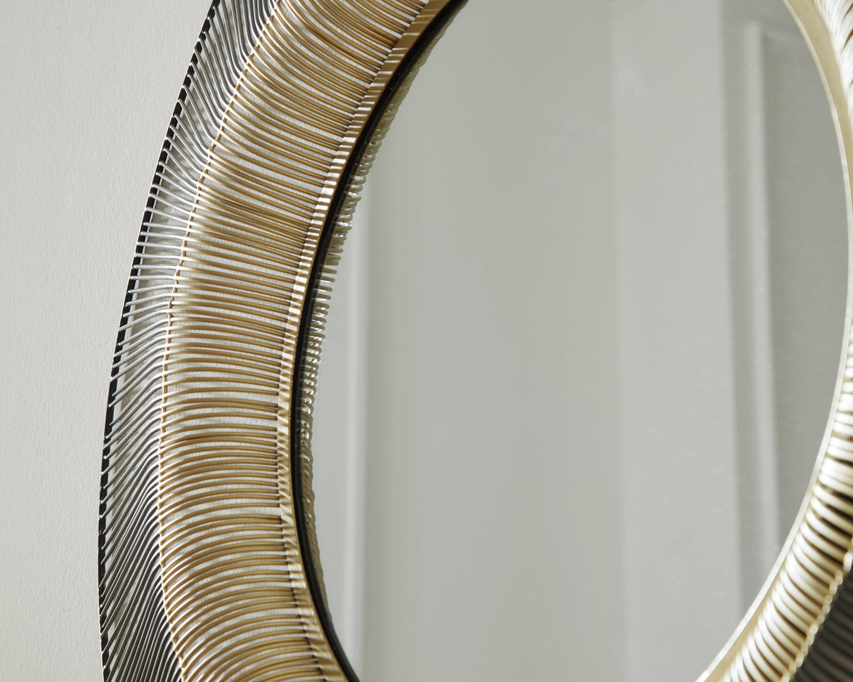 Dallmen Black/Gold Finish Accent Mirror by ASHLEY FURNITURE at Eve Furniture