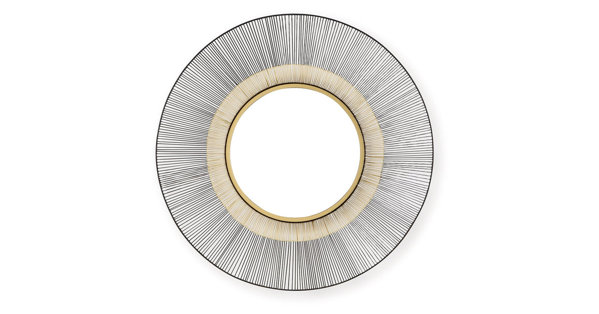Dallmen Black/Gold Finish Accent Mirror by ASHLEY FURNITURE at Eve Furniture