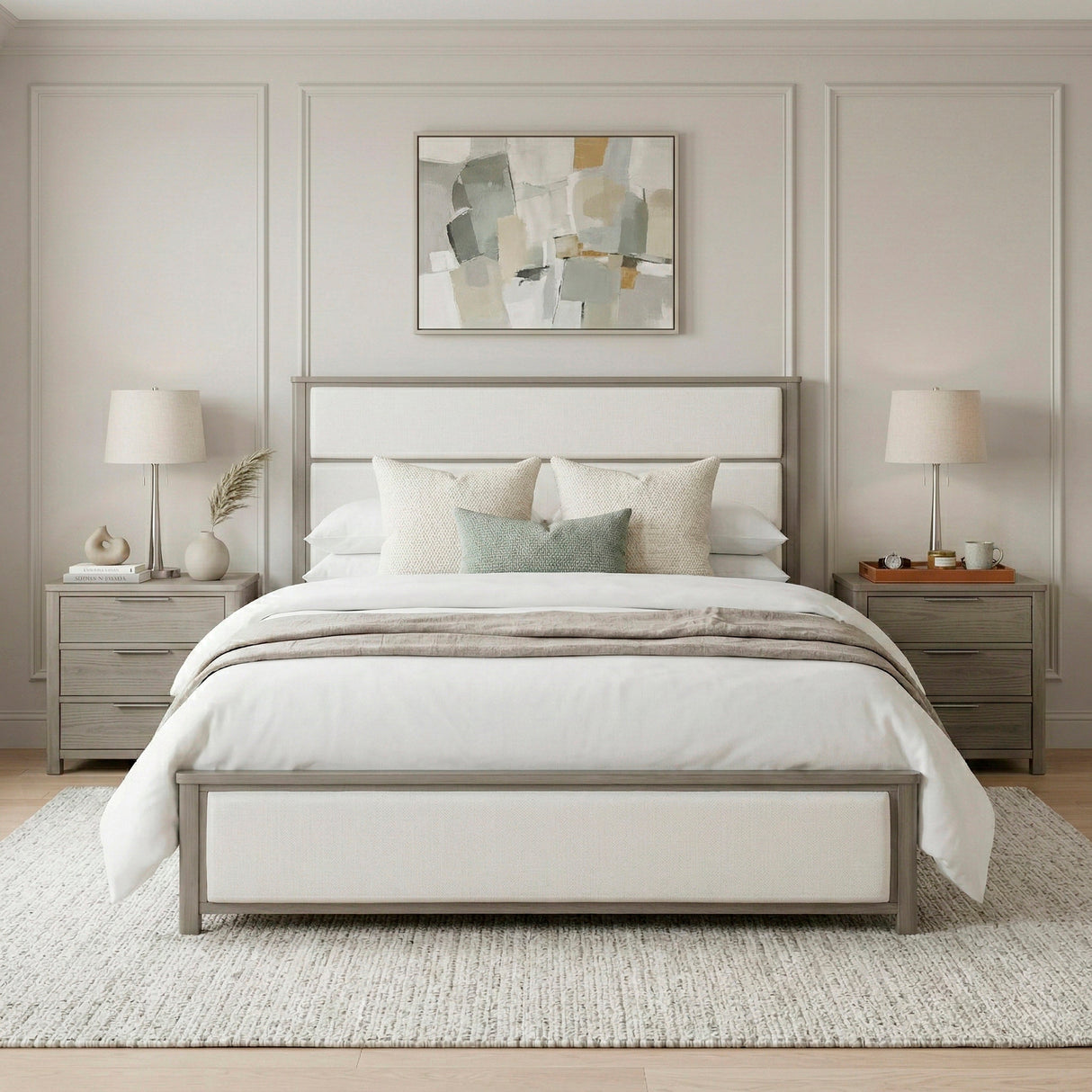 Dalston Light Gray/Beige California King Bed by Homelegance at Eve Furniture