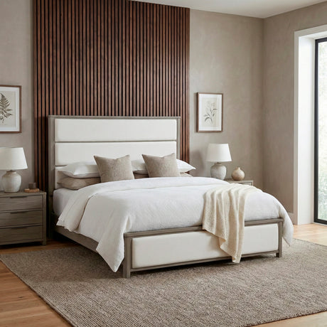 Dalston Light Gray/Beige California King Bed by Homelegance at Eve Furniture