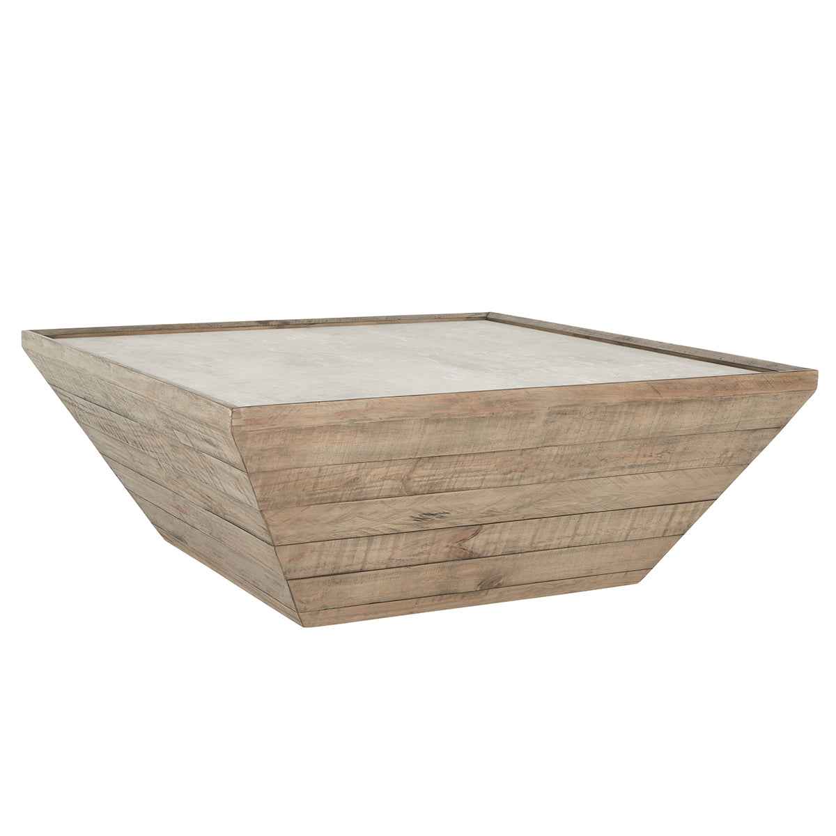 Dalton Natural/Weathered Chalk Square Coffee Table by Classic Home at Eve Furniture