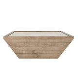 Dalton Natural/Weathered Chalk Square Coffee Table by Classic Home at Eve Furniture
