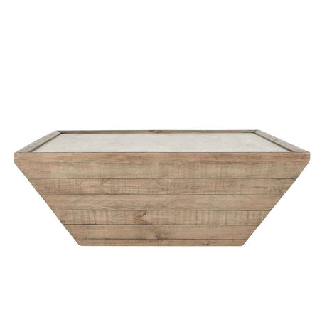 Dalton Natural/Weathered Chalk Square Coffee Table by Classic Home at Eve Furniture