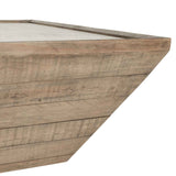 Dalton Natural/Weathered Chalk Square Coffee Table by Classic Home at Eve Furniture