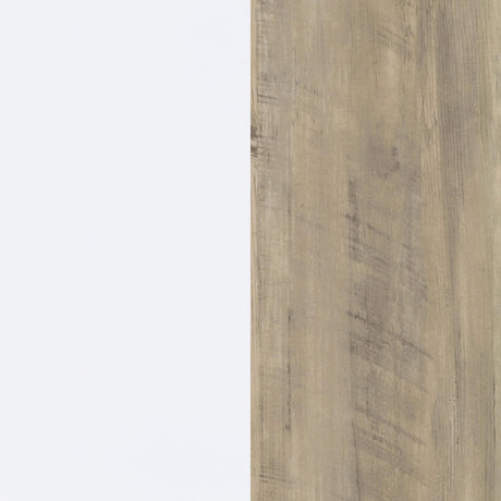 Dalton White and Distressed Pine 2-Door Storage Credenza by Coaster at Eve Furniture