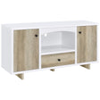 Dalton White and Distressed Pine 2-Door Storage Credenza by Coaster at Eve Furniture